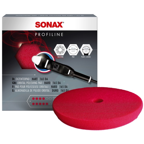 Sonax Profiline Orbital Polishing Pad Hard Burete Roșu Pentru Polish Dual Action Abraziv 165MM 493441